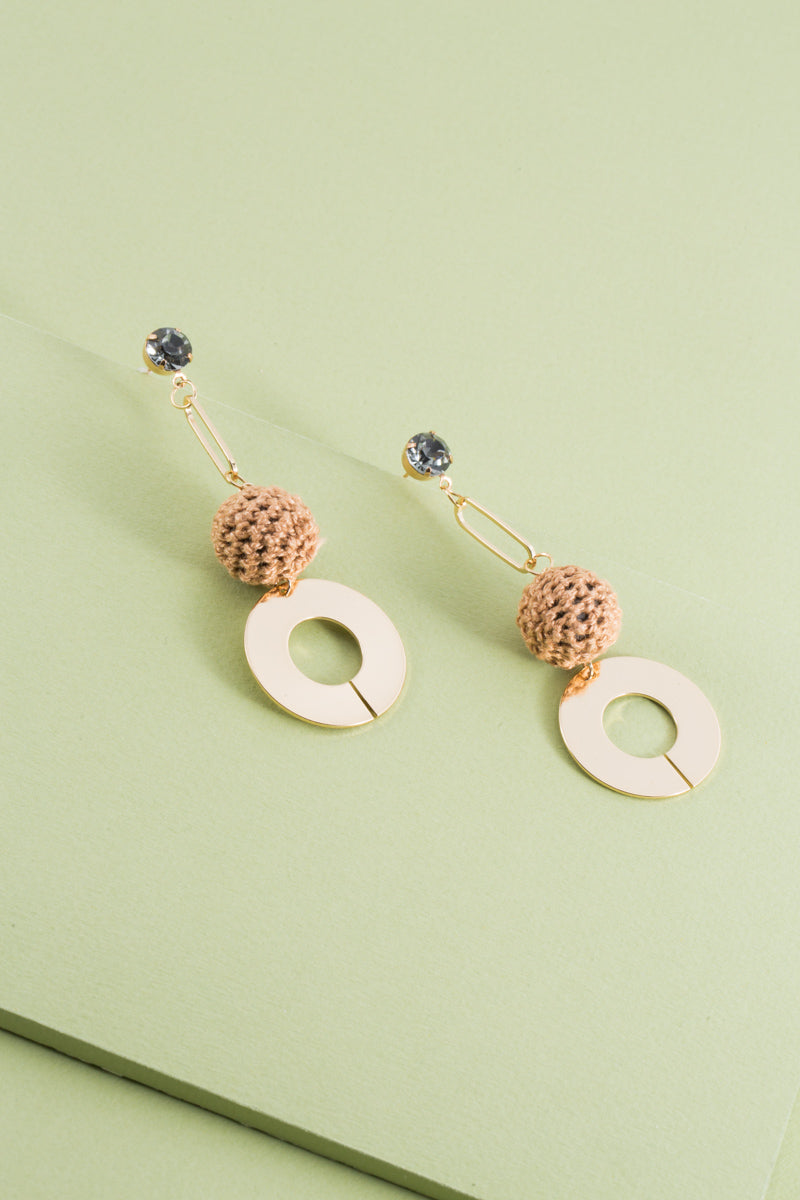 Aura Crochet Earrings | Tan