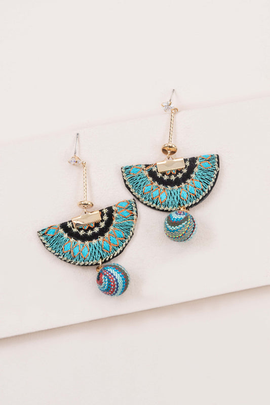 Zambesi Fan Earrings | Teal