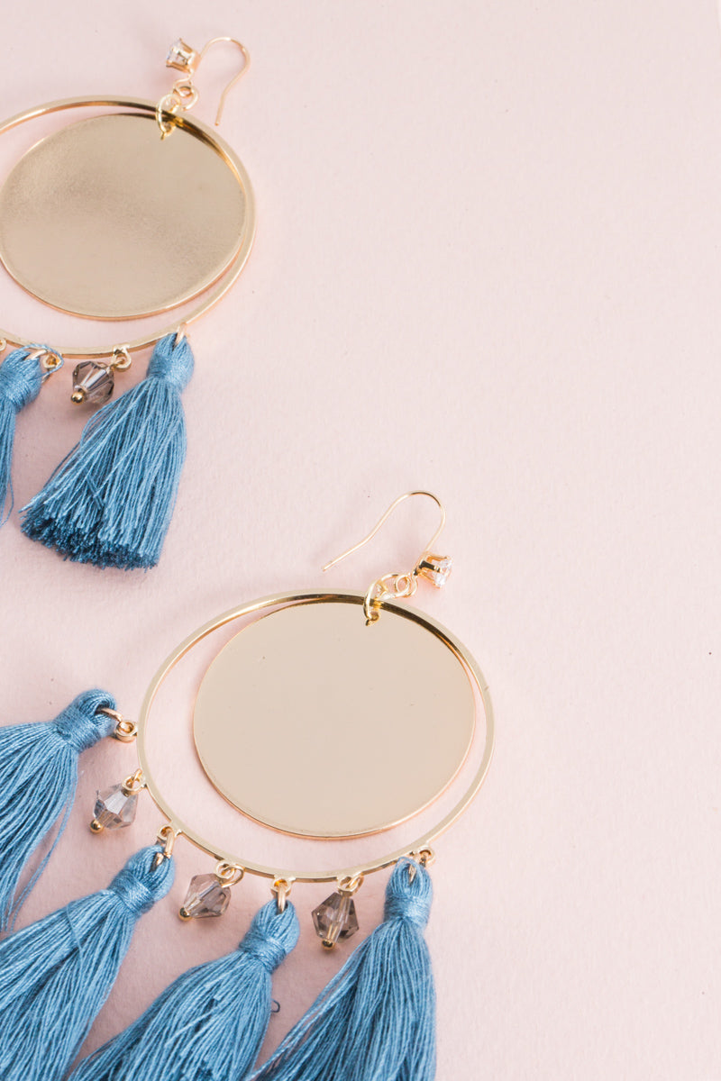 Queen Midas Tassel Earrings | Teal