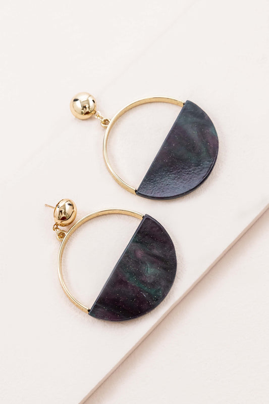 Half Circle Earrings | Galaxy