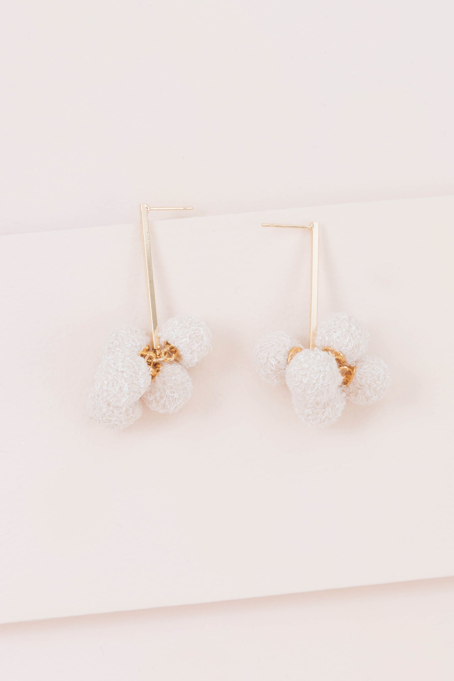 Simple Life Pom Earrings | Beige