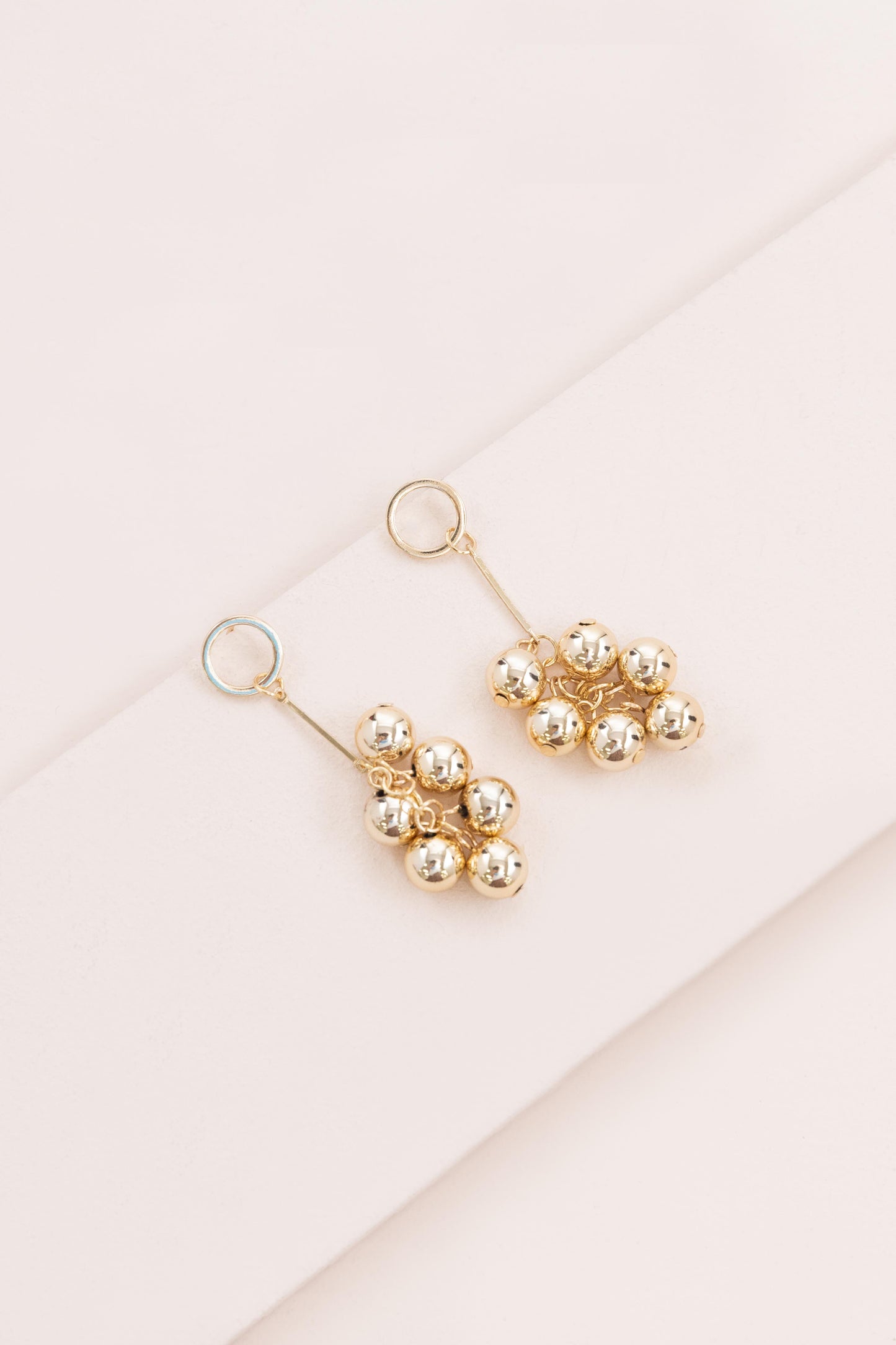 Teague Cluster Drop Earrings (14K)