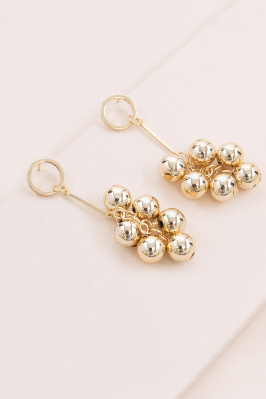 Teague Cluster Drop Earrings (14K)