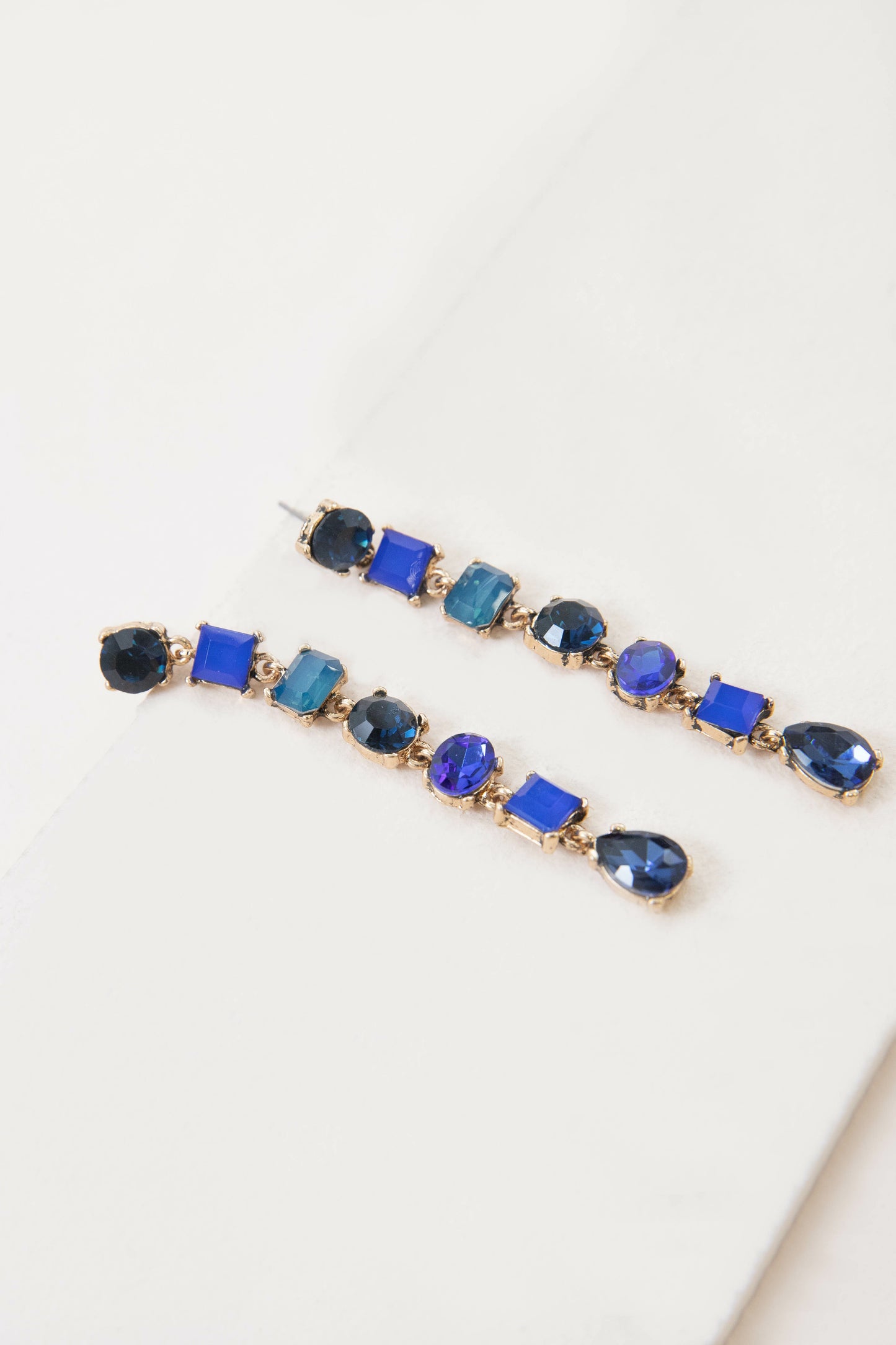 Blushing Blue Dangle Earrings
