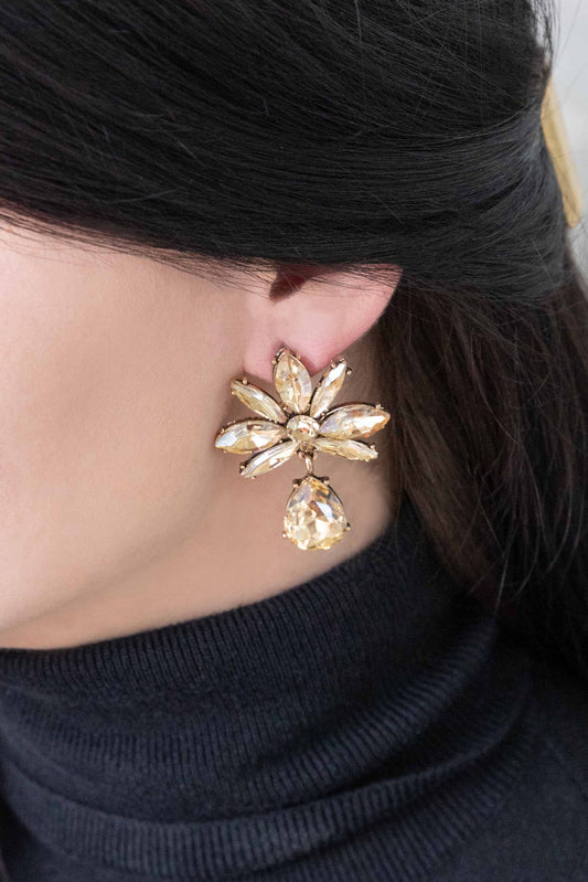 At Last Petal Drop Earrings | Amber