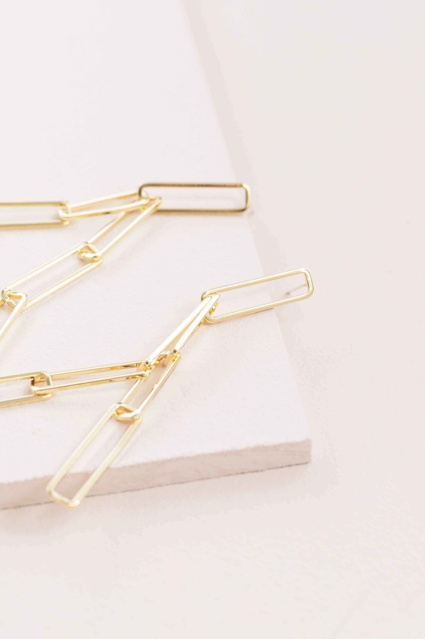 Join Up Link Earrings (14K)