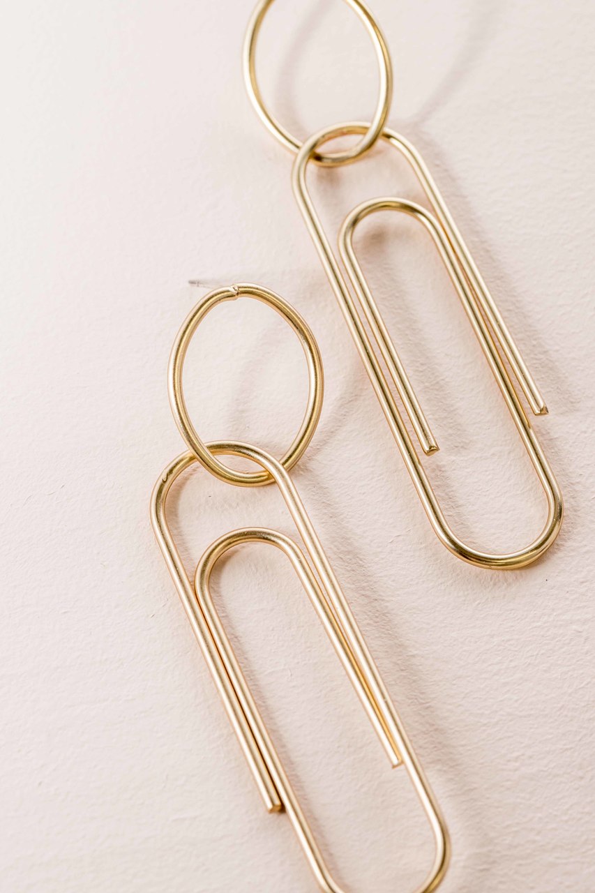 Fasten Up Dangle Earrings (14K)