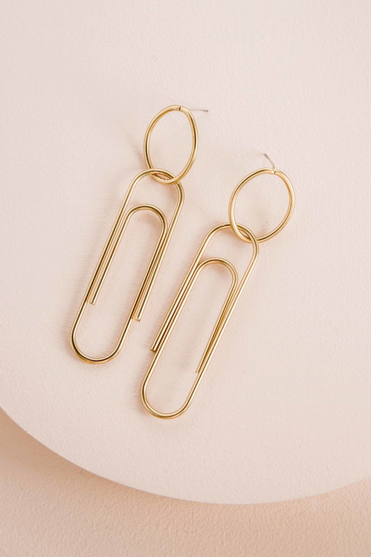 Fasten Up Dangle Earrings (14K)