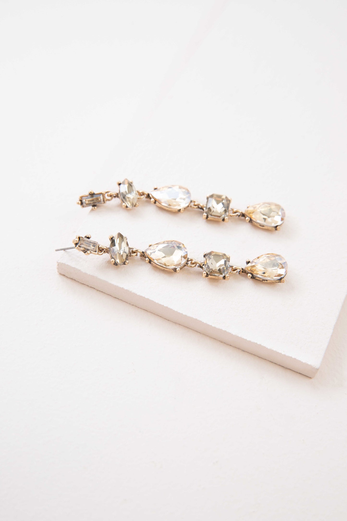 Iridescent Flare Dangle Earrings | Golden