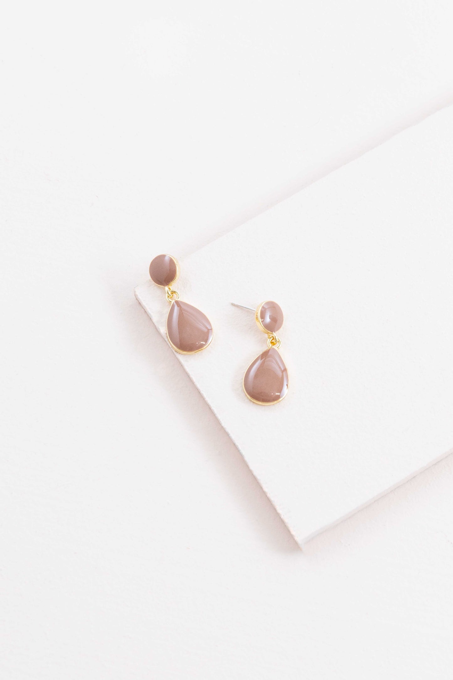 Pure Tear Drop Earrings (10K) | Mauve