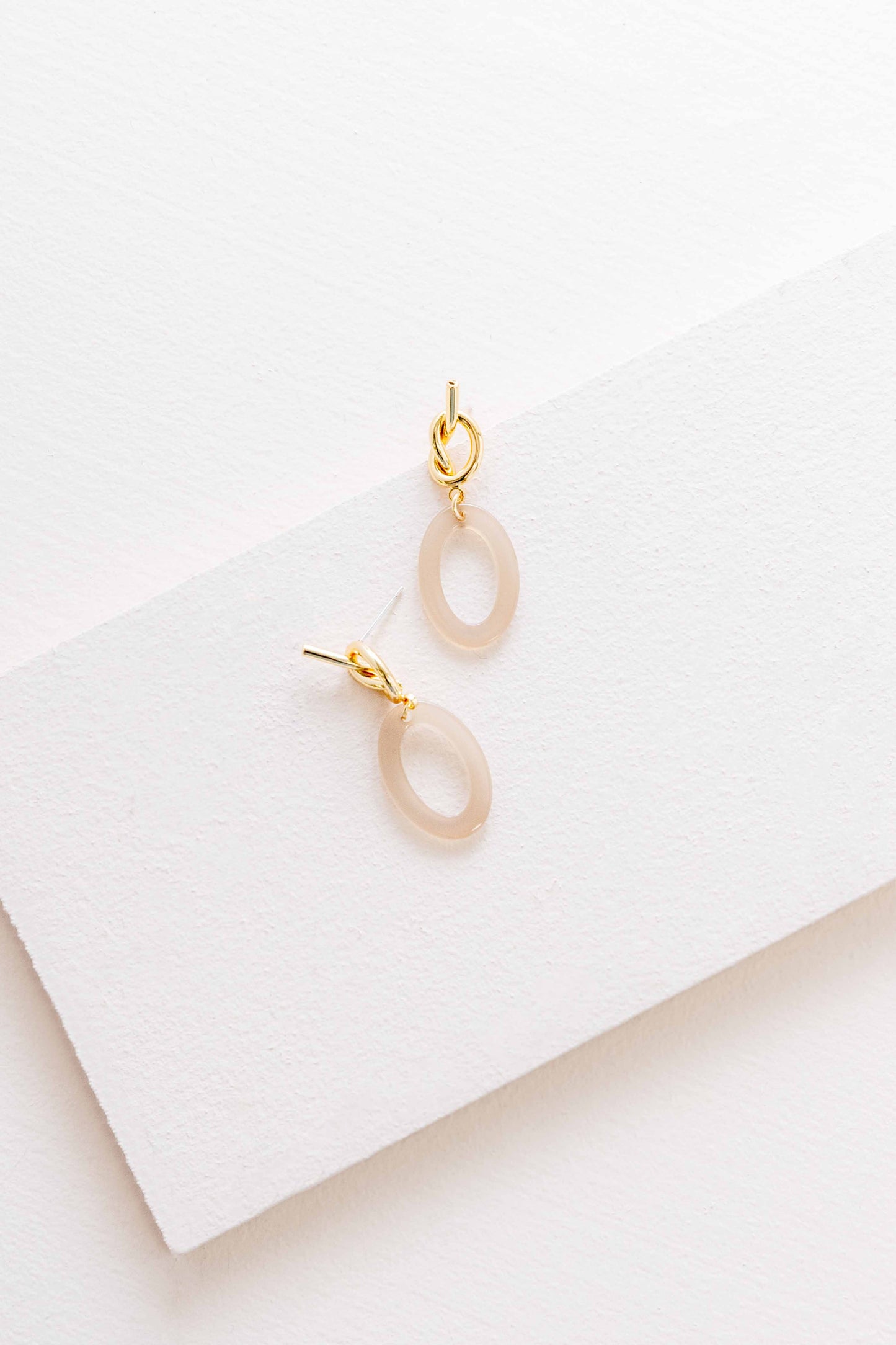 Simply Knotted Dangle Earrings (10K)