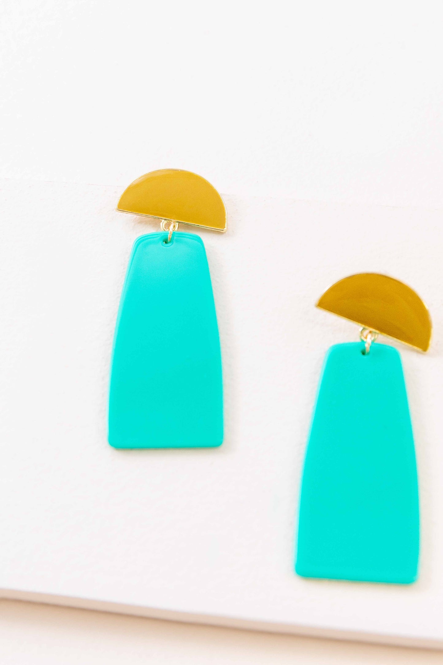 Groovy Geometric Drop Earrings (14K)