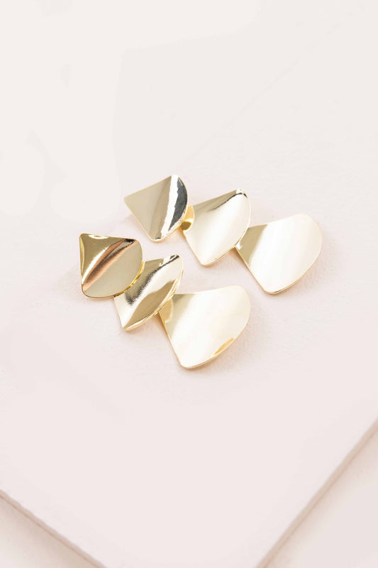 Falling Gold Earrings (14K)
