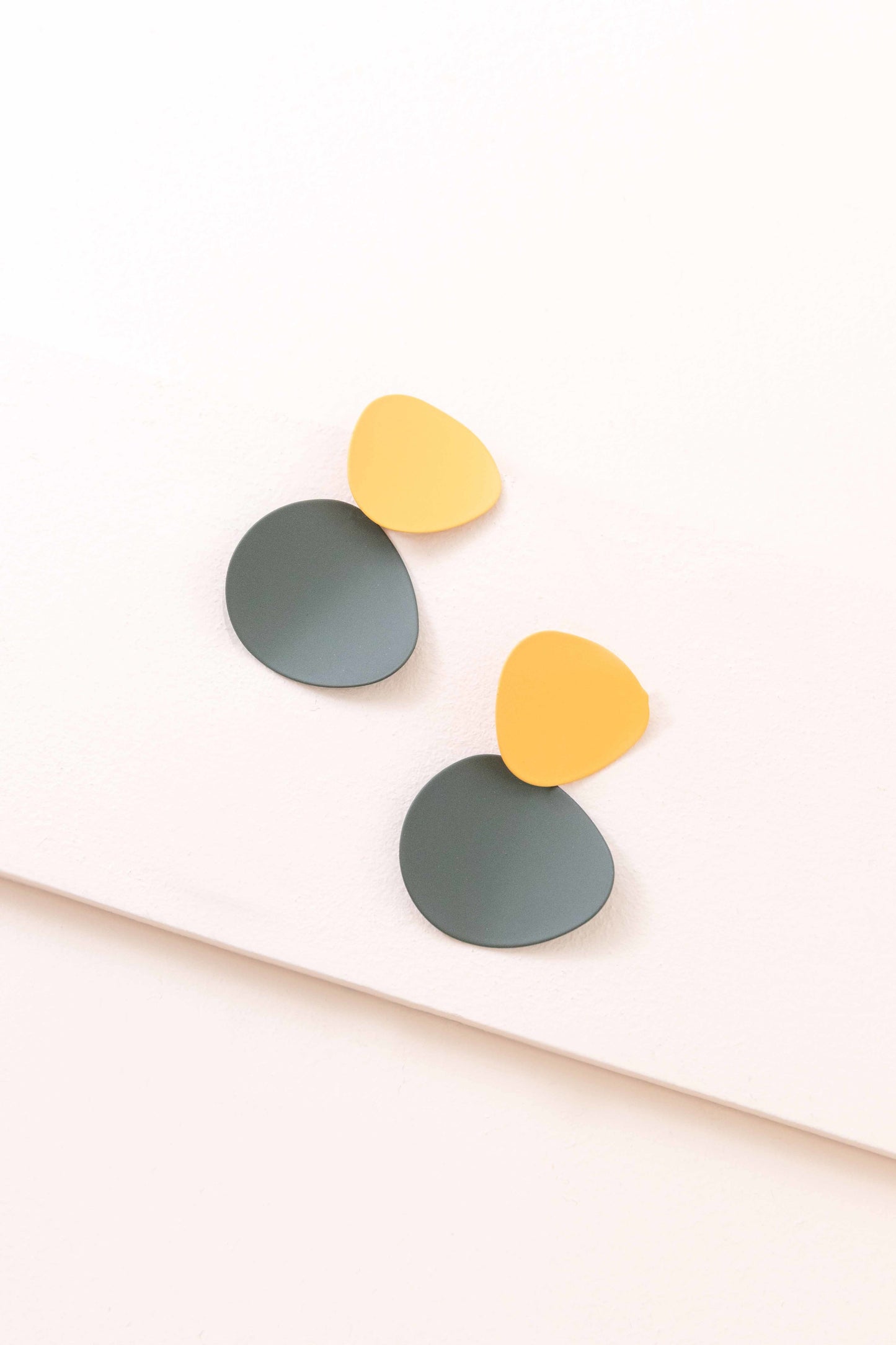 Mod Two Tone Dangle Earrings