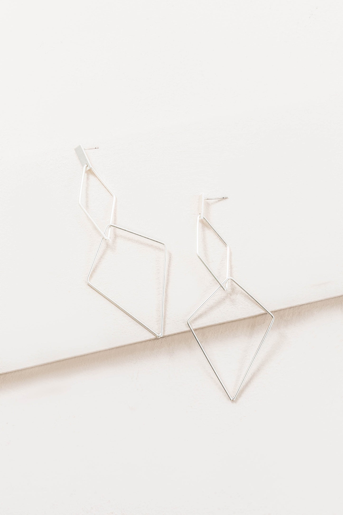 Shape Of You Drop Earrings | Silver