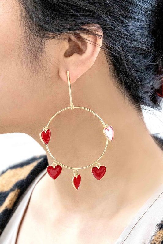 Queen of Hearts Hoop Earrings