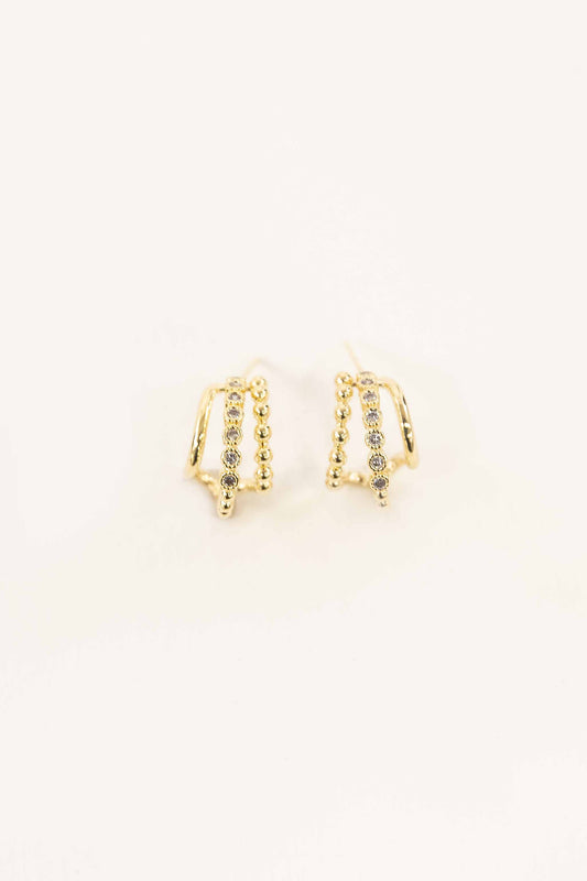 Heiress Huggie Hoop Earrings