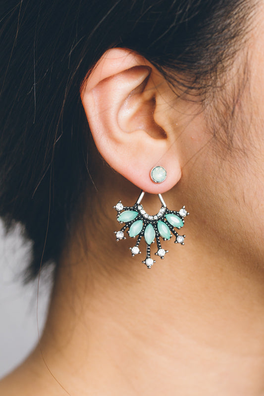 Polmera Ear Jacket Earrings | Jade