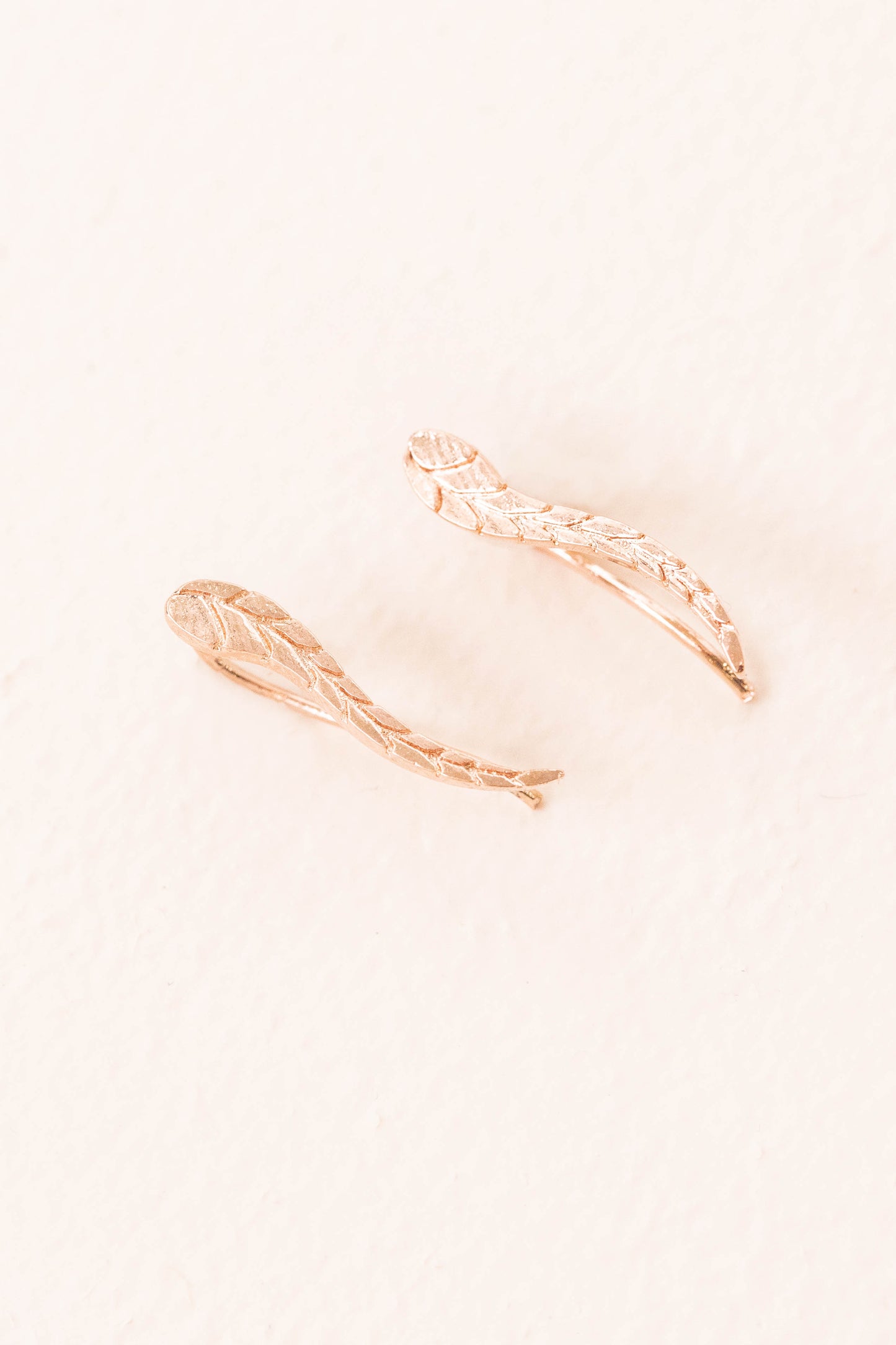 Flowing Feather Ear Pin Earrings