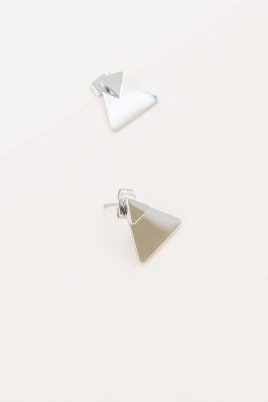 All Triangle Ear Jacket Earrings | Silver
