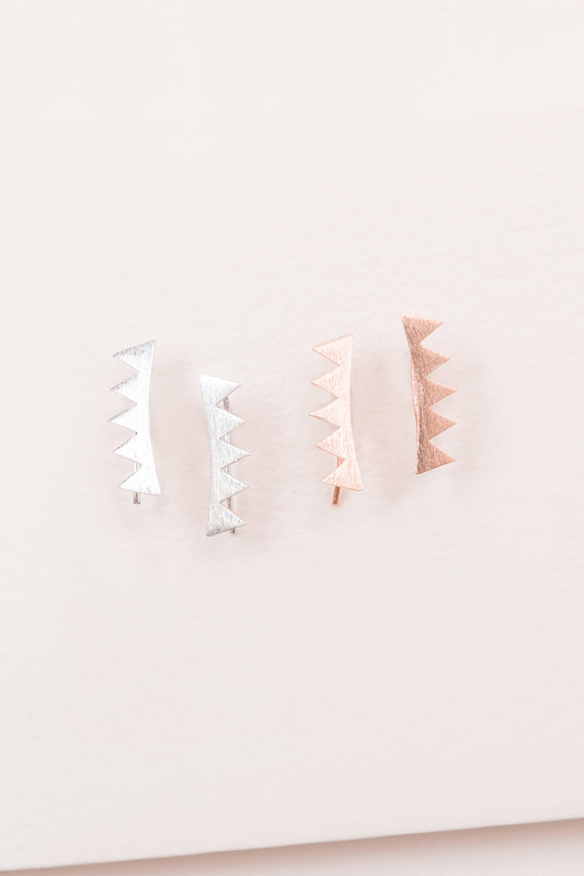 Spiked Ear Pin Earrings