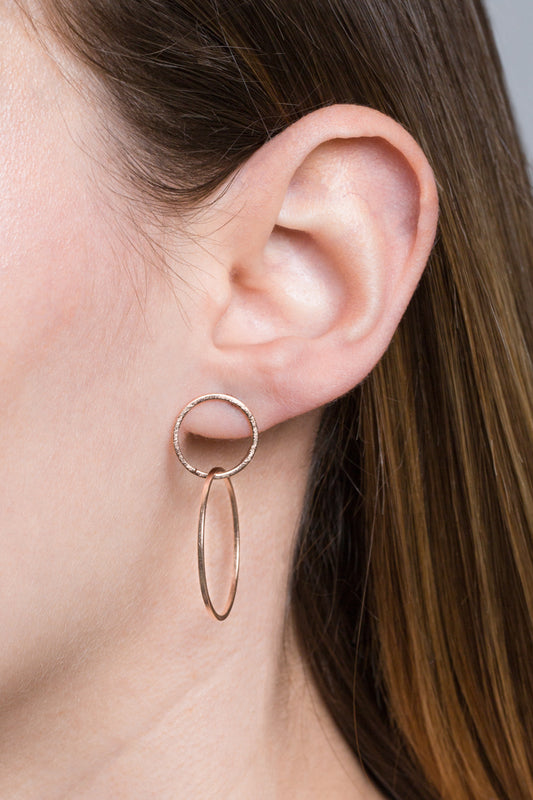 Harmonious Drop Earrings | Rose Gold