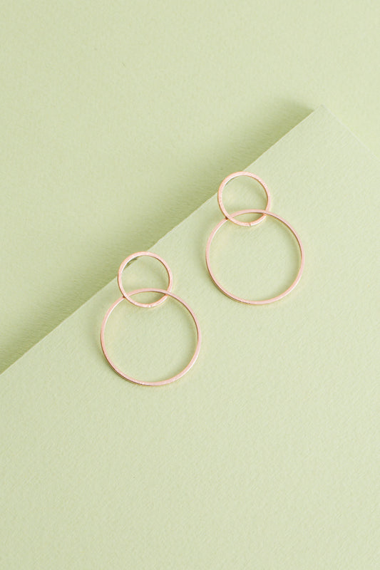 Harmonious Drop Earrings | Rose Gold