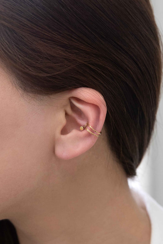Double the Gold Ear Cuff (14K)