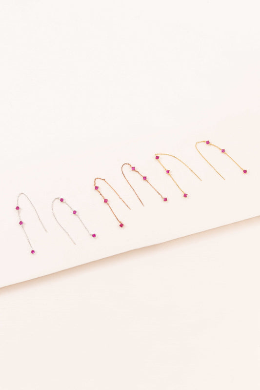 Think Pink Threader Earrings