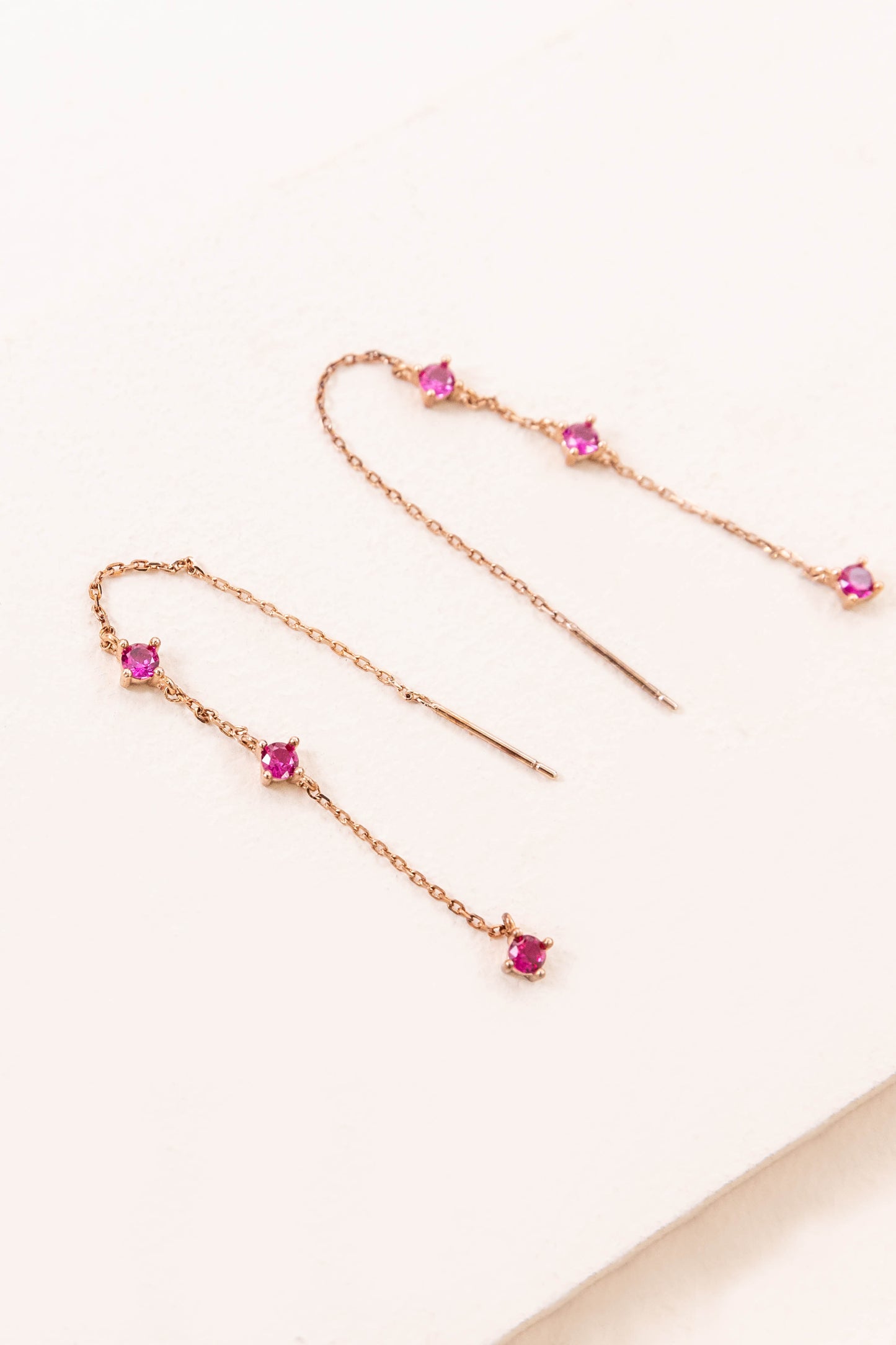 Think Pink Threader Earrings