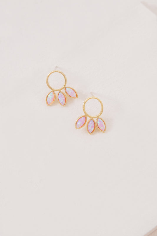 Pixum Tail Stone Earrings | Pink