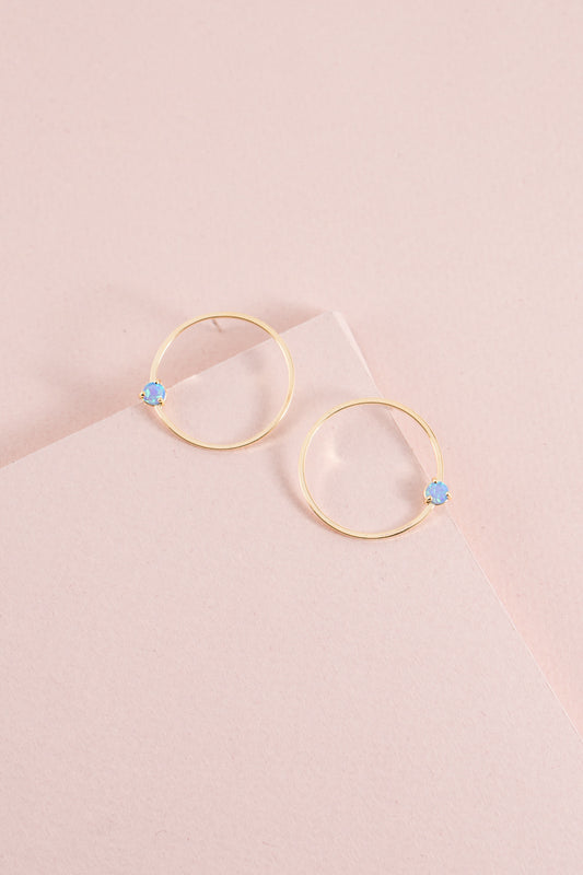 Pixum Orbit Stone Earrings | Blue