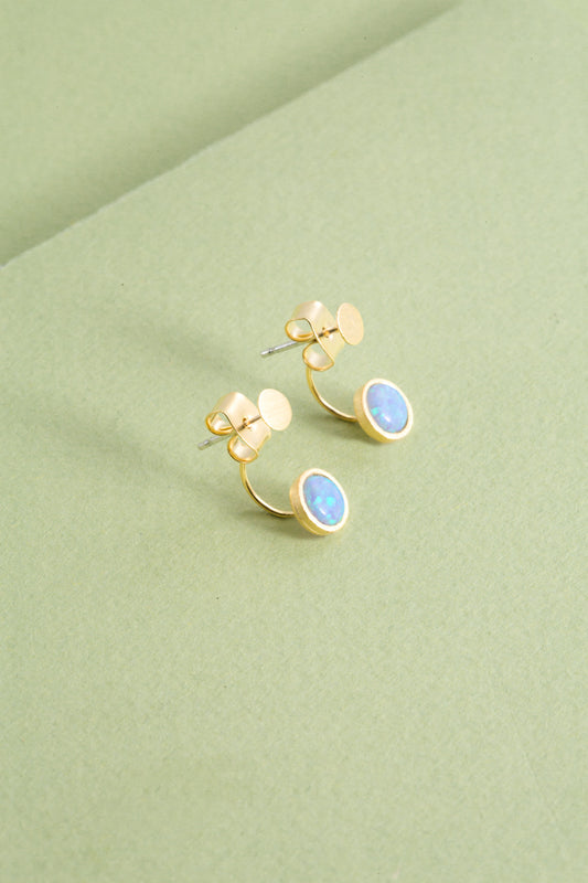 Pixum Dot Stone Ear Jacket Earrings | Blue
