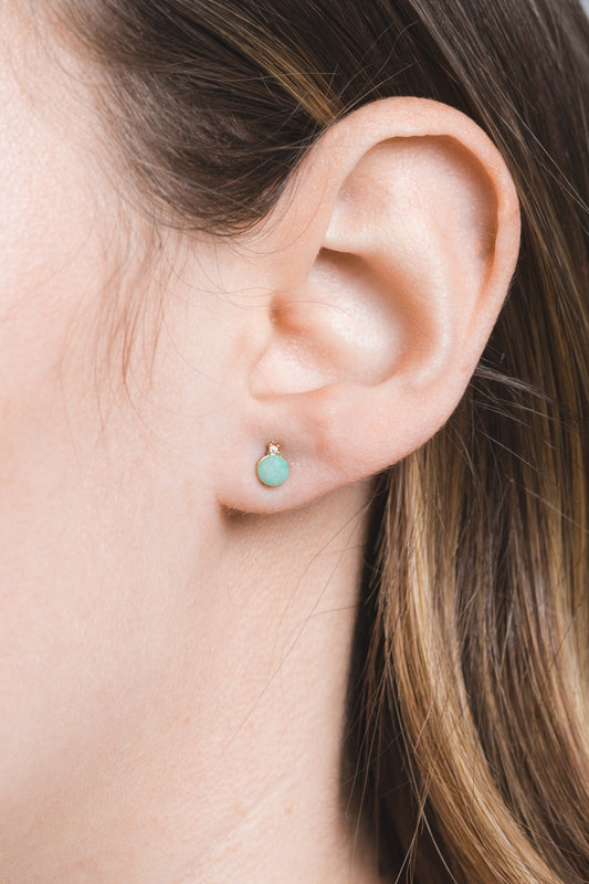 Perfect Duo Stone Earrings | Jade