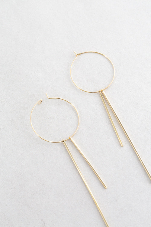 Matchstick Hoop Earrings
