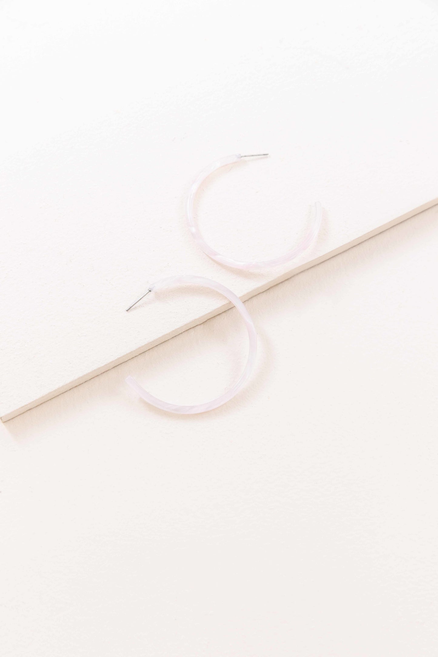 Violetta Resin Hoop Earrings
