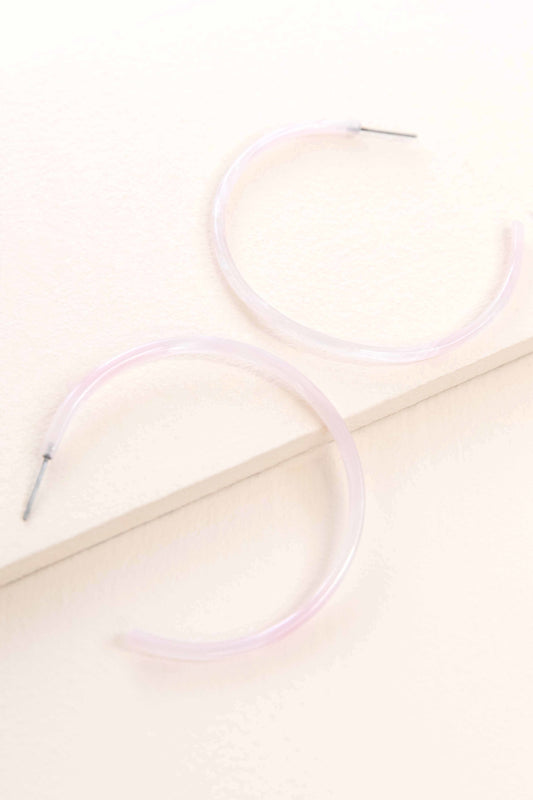 Violetta Resin Hoop Earrings