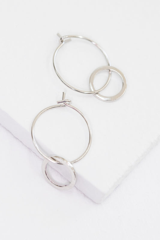 Mini Hoop Wire Earrings | Circle (sterl.)