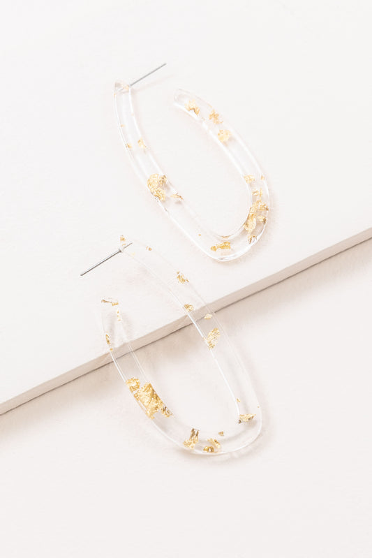 Golden Flecks Hoop Earrings