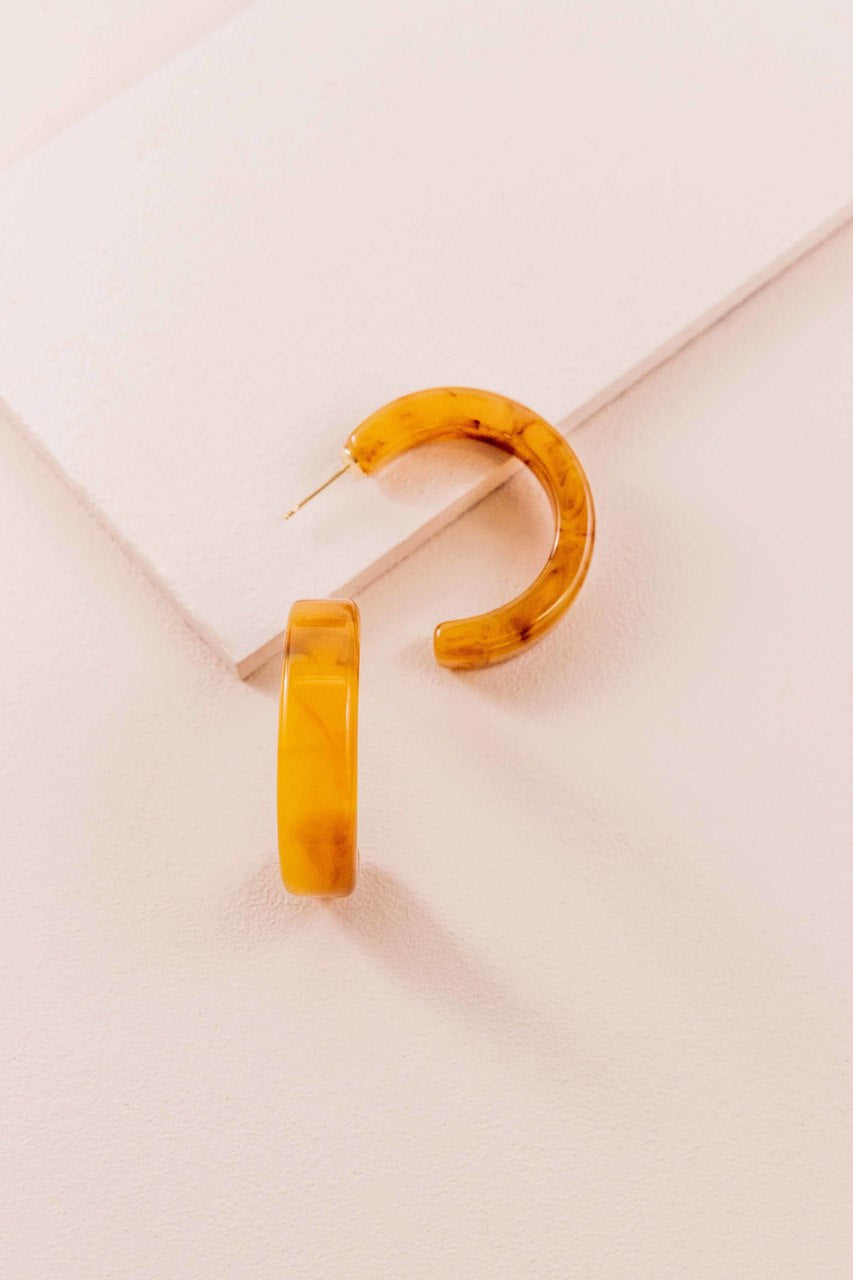 Small Savvy Hoop Earrings | Amber