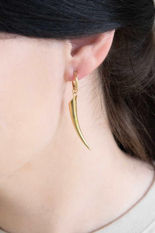 By the Horns Hoop Earrings (14K)