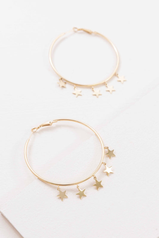 Night Dreamer Hoop Earrings (14K)