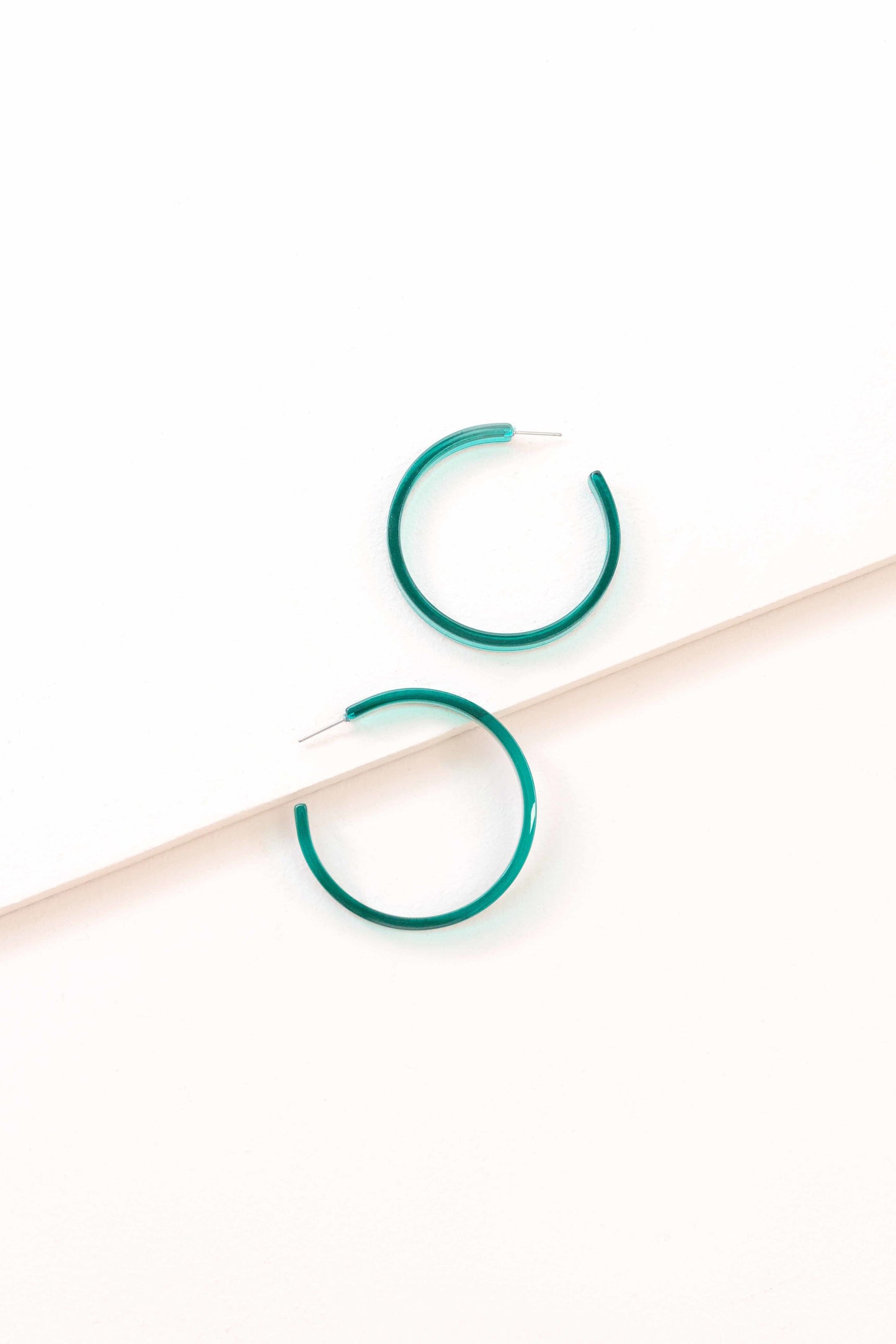 Tell Me About It Hoop Earrings | Teal