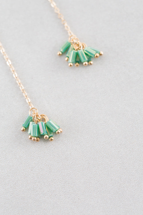 Palm Dangle Earrings | Green