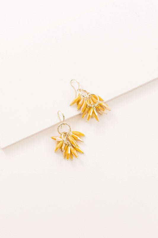 Fetching Frills Hook Earrings | Mustard