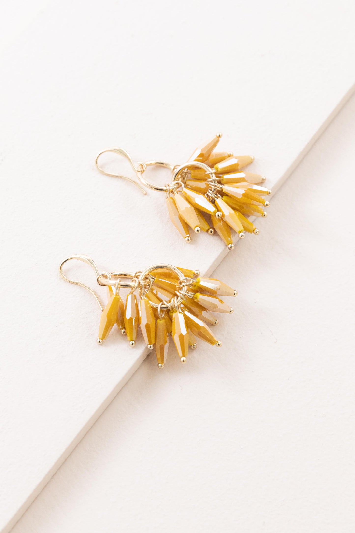 Fetching Frills Hook Earrings | Mustard