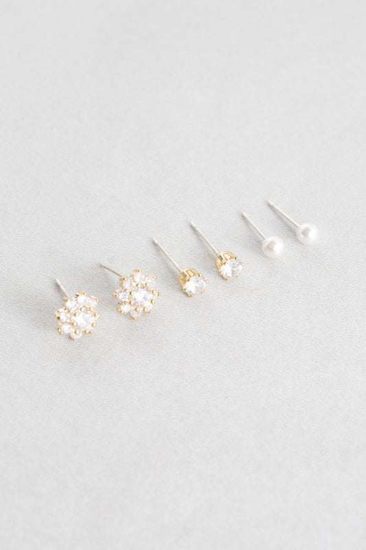 Lorali Pearl Stone Earring Set
