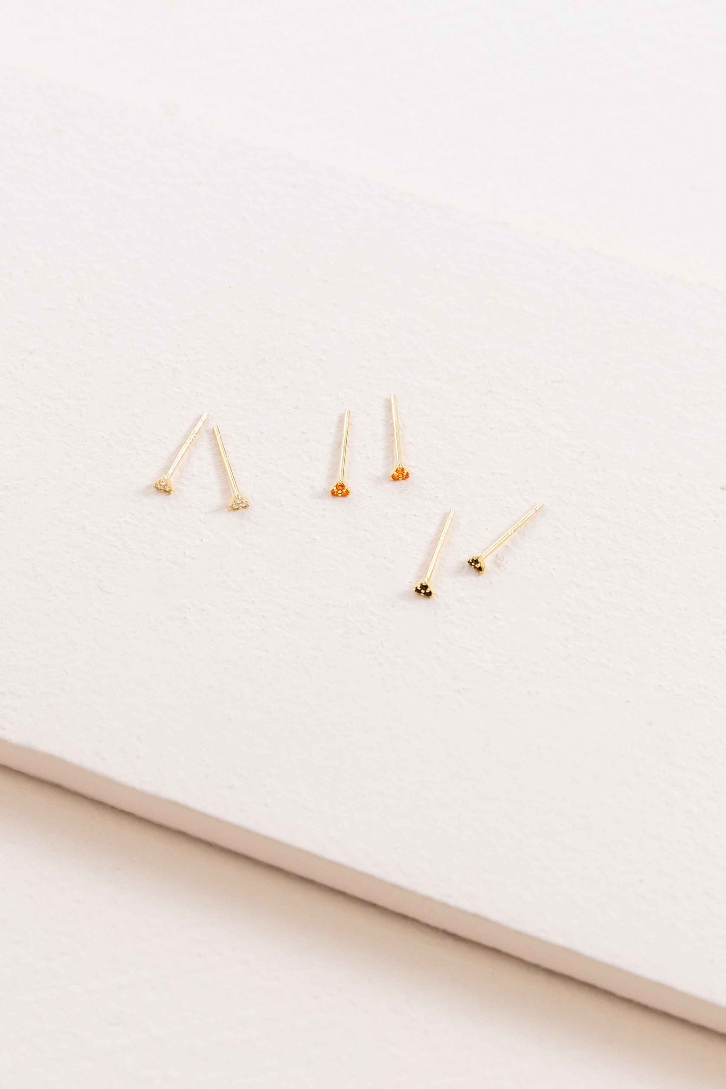 Triangle Stone Earring Set