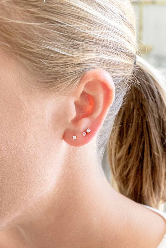 Simple Stone Earring Set (14K)