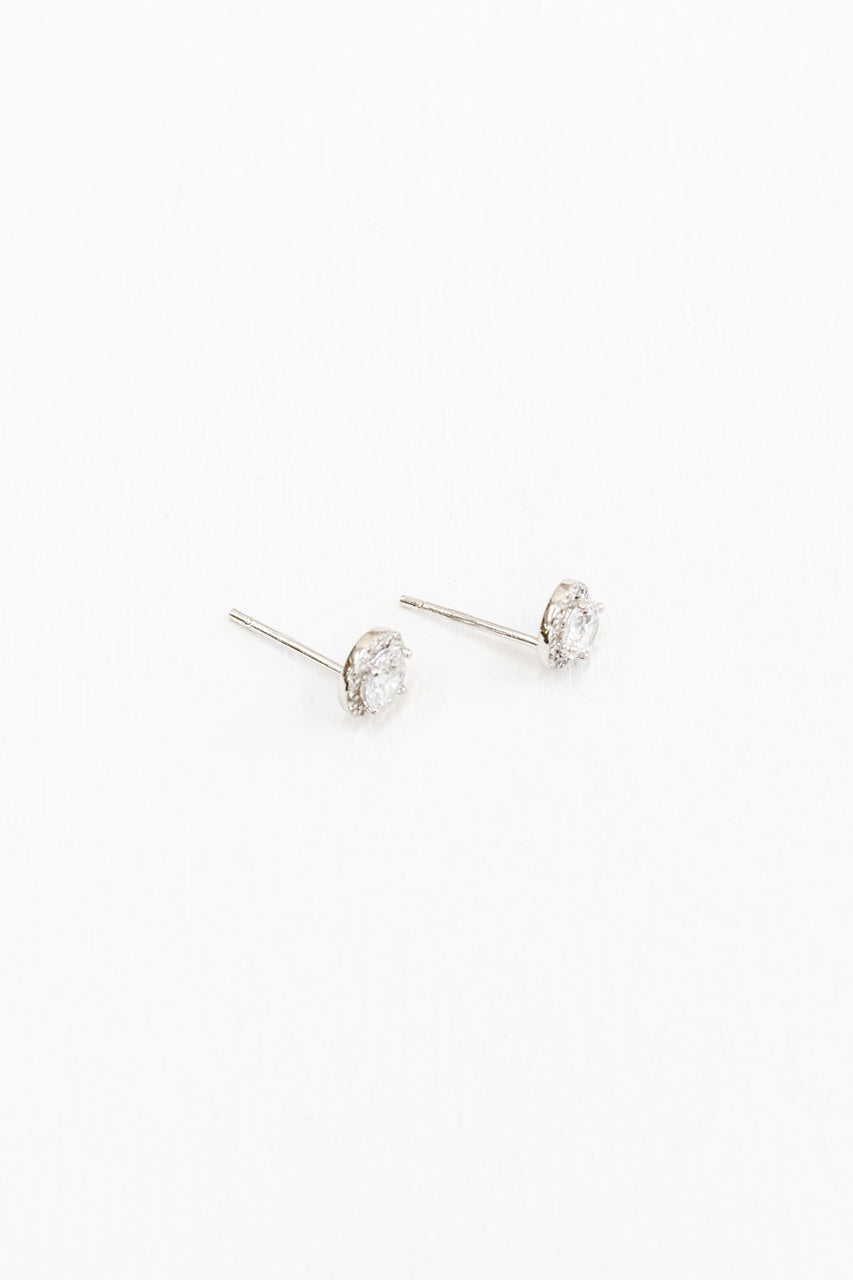 True Affection Halo Stud Earrings (sterl).